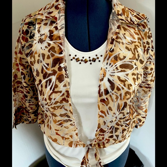 Alfred Dunner Tops - Alfred Dunner Safari Dress Top Size 8